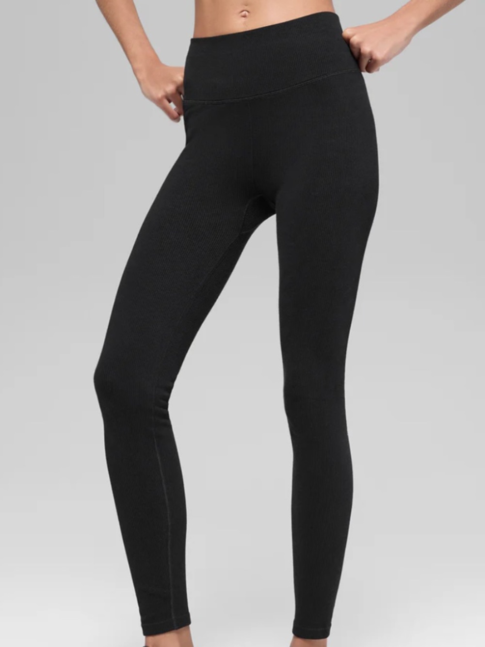 ALO Seamless High-Waist Two Tone Rib Legging Size Small
